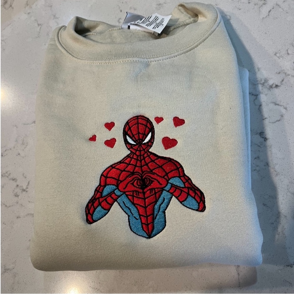 Spider-Man Hearts Cream Sweatshirt